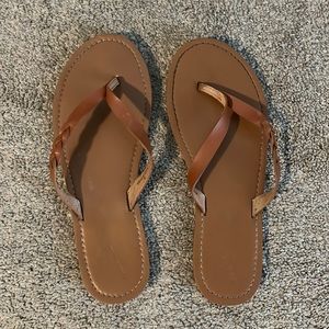 Tan Flip Flops